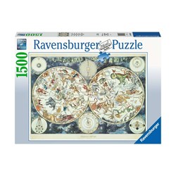 Ravensburger Puzzle Weltkarte Tiere - 1500 Teile Jigsaw Puzzle