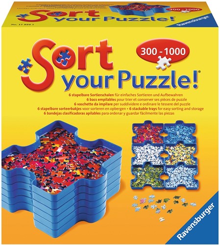 Ravensburger 17934 - Sort your Puzzle - 6 stapelbare Puzzle-Sortierschalen zum einfachen Sortieren und Aufbewahren von Puzzleteilen, Ideales Zubehör für Puzzler