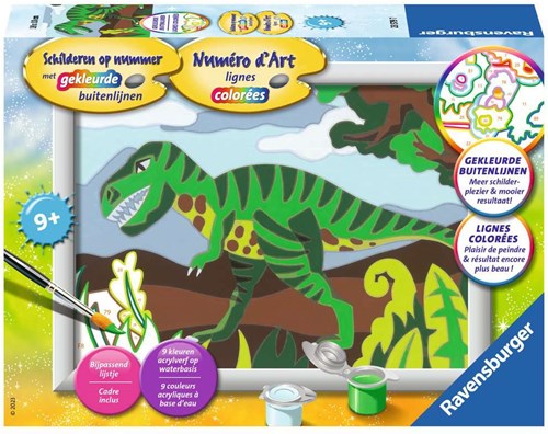 Ravensburger Malen nach Zahlen Dino Bastelset für Kinder