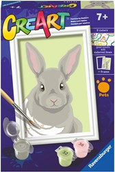 Ravensburger Malen nach Zahlen - Graues Kaninchen Kreativset für Kinder