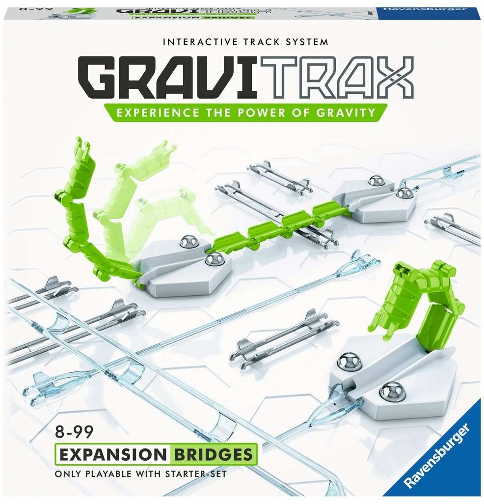 Ravensburger GraviTrax Erweiterung Brücken - Ideales Zubehör für  spektakuläre Kugelbahnen, Konstruktionsspielzeug für Kinder ab 8 Jahren