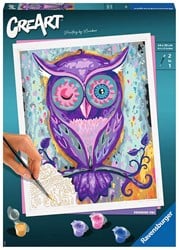 Ravensburger Malen nach Zahlen - Träumende Eule - Kreatives Hobbyset für Erwachsene