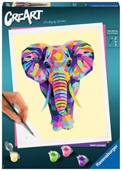 Ravensburger Malen nach Zahlen - CreArt Elephant Malset für Erwachsene