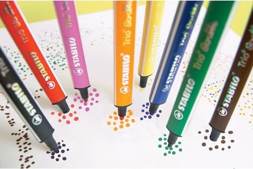 STABILO Trio Scribbi Filzstift Fettdruck Mehrfarbig 8, 1-2