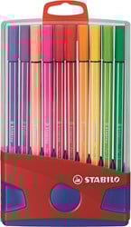 STABILO Pen 68 - Premium-Filzschreiber - ColorParade - rot/blau - mit 20 Farben