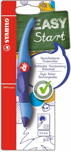 Stabilo ergonomischer Rollerball Stift Rechtshänder Blau Schreibkomfort