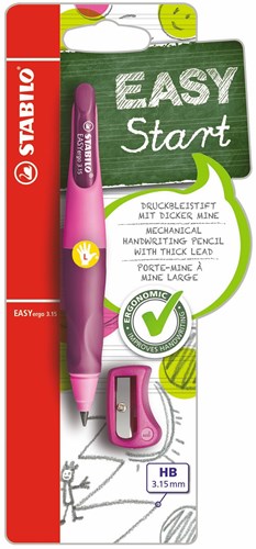 STABILO ergonomischer Druckbleistift für Linkshänder rosa/lila 3,15 mm