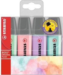 STABILO BOSS ORIGINAL Marker 4 Stück(e) Lila, Minze, Pink, Türkis Meißel