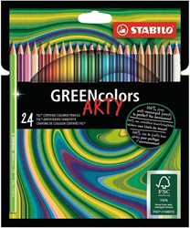 Umweltfreundlicher Buntstift - STABILO GREENcolors - ARTY - 24er Pack - mit 24 verschiedenen Farben