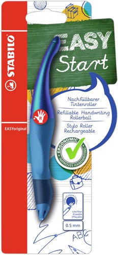 STABILO EASYoriginal - ergonomischer Tintenroller - rechtshändig - Holographie-Edition - blau