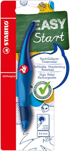 STABILO EASYoriginal - ergonomischer Tintenroller - rechtshändig - Holographie-Edition - blau