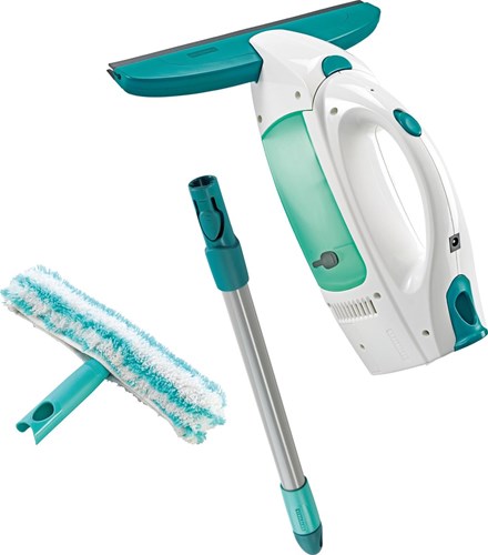 Leifheit Fensterreiniger Dry & Clean mit Stiel 43cm und Einwascher - Fensterputzer