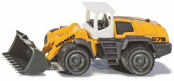 SIKU 1477, Liebherr Radlader, Metall/Kunststoff, Gelb/Grau, Beweglicher Ladearm