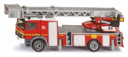 Siku Feuerwehr Spielzeug Drehleiterfahrzeug 1:87 rot mit beweglicher Leiter