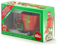 SIKU 2450, Strautmann Futtermischwagen, 1:32, Metall/Kunststoff, Rot, Beweglicher Futtermischer-2