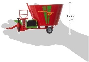 SIKU 2450, Strautmann Futtermischwagen, 1:32, Metall/Kunststoff, Rot, Beweglicher Futtermischer-3
