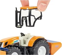 SIKU 2940, Traktor mit Räumschild und Streuer, Winterdienst, 1:50, Metall/Kunststoff, Orange/Blau, Abnehmbare Anbaugeräte-3