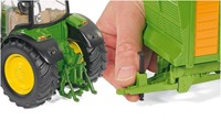 SIKU 3282, John Deere 6210R Traktor, 1:32, Metall/Kunststoff, Grün, Achsschenkellenkung und Kupplung-2