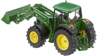 SIKU 3652 John Deere Traktor mit Frontlader, 1:32, Metall/Kunststoff, Grün, Beweglicher Frontlader inkl. passendem Wechselsystem-2