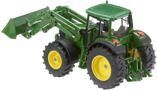 SIKU 3652 John Deere Traktor mit Frontlader, 1:32, Metall/Kunststoff, Grün, Beweglicher Frontlader inkl. passendem Wechselsystem-2