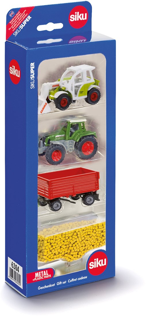 SIKU 6304, Geschenkset Landwirtschaft, Metall/Kunststoff, Multicolor, Spielkombination, Bewegliche Teile