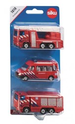 siku 181800302, Feuerwehr-Set Niederlande, Metall/Kunststoff, Rot, Spielkombination, Bewegliche Teile