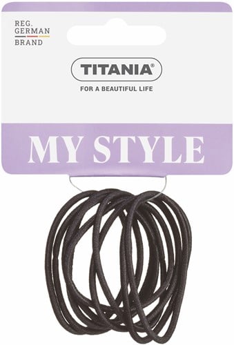 Titania Haar elastiek 2mm dia 4.5cm 9 stuks - zwart