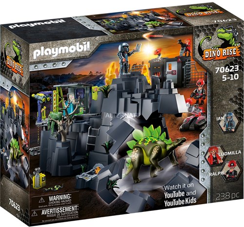 PLAYMOBIL Dino Rise 70623 Dino Rock, Mit Licht-, Sound- und Vibrationseffekt, Ab 5 Jahren