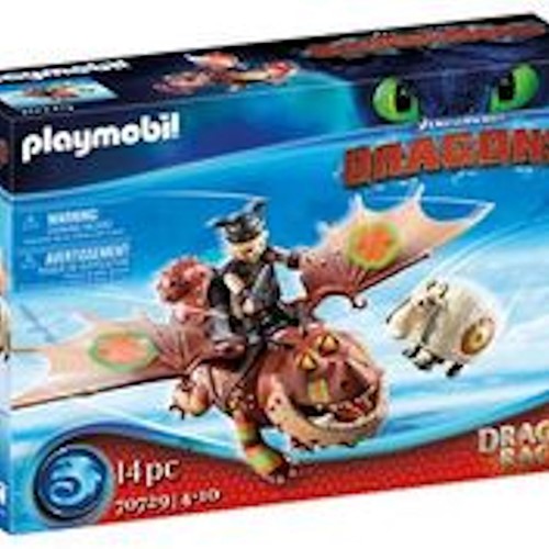 PLAYMOBIL DreamWorks Dragons 70729 Dragon Racing: Fischbein und Fleischklops, Ab 4 Jahren