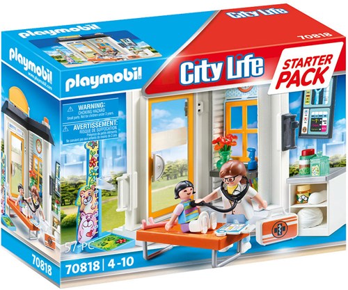 Playmobil City Life Starterpack Kinderarzt - 57-teiliges Spielset