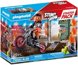 Playmobil Starter Packs - Starterpack Stunt Show Motorrad mit Feuerwand 71256