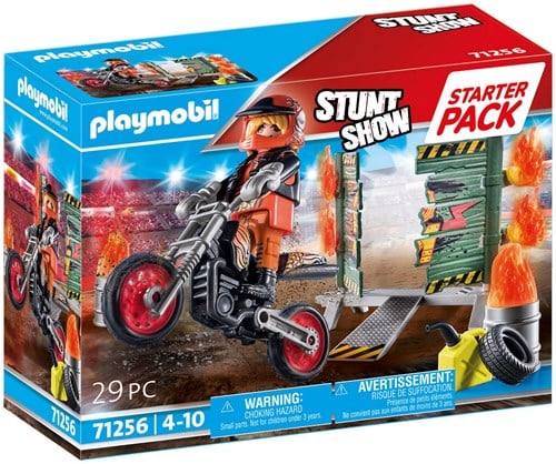 Playmobil Starter Packs - Starterpack Stunt Show Motorrad mit Feuerwand 71256