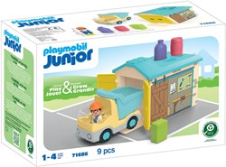 Playmobil Baustelle Junior Arbeiter mit Sortier-Garage Spielset