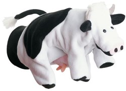 Beleduc Kuh Handpuppe - Bauernhoftier schwarz für Kinder