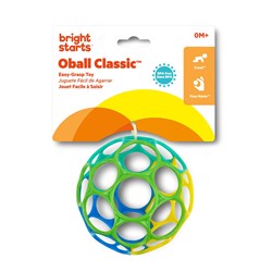 Oball klassischer Spielzeugball blau grün gelb - 10 cm Griff