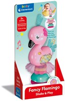 Clementoni Baby Rassel Flamingo mit Saugnapf - Spielzeug ab 3 Monaten
