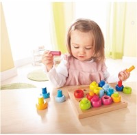 Haba Holz Steckspiel Farbkringel Montessori Spielzeug für Kinder-2