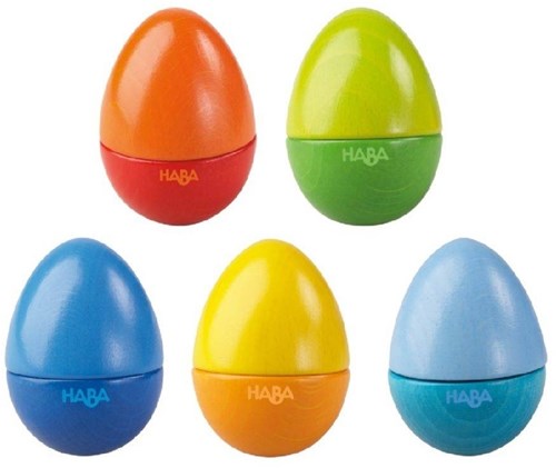 Haba Musik-Eier Holzspielzeug Set 5 Stück für Kinder Musikspaß