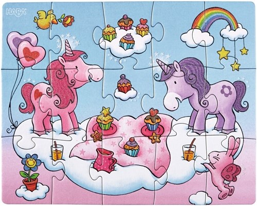 Haba Puzzle Einhorn - Magisches Kinderpuzzle mit glitzernden Details