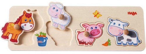 Haba Holzpuzzle Bauernhof Junge Lernspielzeug-2
