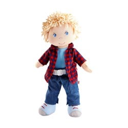 Haba Puppe Nick - weiche Stoffpuppe Junge 30 cm sportlich