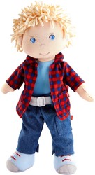 Haba Puppe Nick - weiche Stoffpuppe Junge 30 cm sportlich