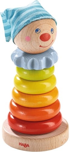 Haba Stapelturm Holz Steckspiel Kasper buntes Lernspielzeug