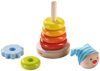 Haba Stapelturm Holz Steckspiel Kasper buntes Lernspielzeug-3