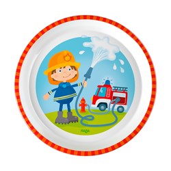 Haba Kinderteller Feuerwehr Melamin - robustes und buntes Kindergeschirr