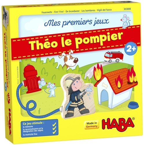 Haba Kinderspiel Feuerwehr - Théo der Feuerwehrmann - Lern- und Gedächtnisspiel