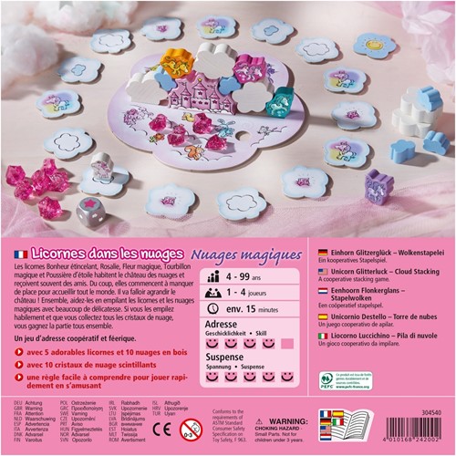Haba Einhorn Glitzerglanz - Stapelwolken magisches Einhornspiel-2