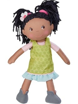 Haba Puppe Cari - weiche Stoffpuppe 30cm mit Kleidung und Haaren