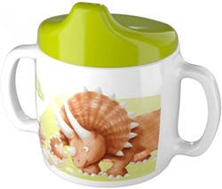 Haba Baby Trinkbecher Dino's - kinderfreundlicher Becher mit Griffen