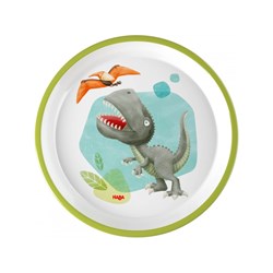 Haba Kindergeschirr Teller Dinosaurier - Melamin - bunt und robust